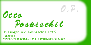 otto pospischil business card